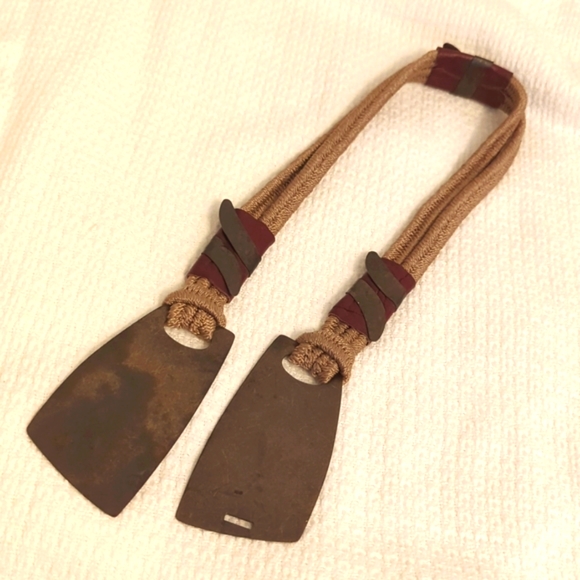 Vintage Metal Leather Stretch Belt - Picture 3 of 11